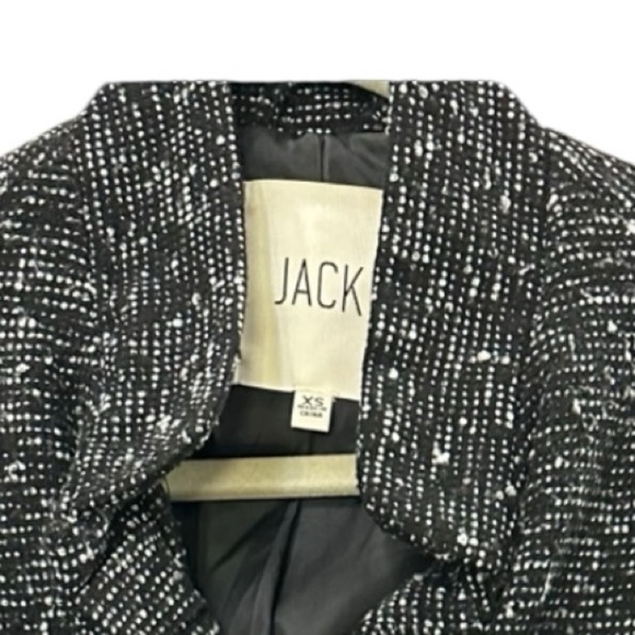 Jack by BB Dakota Black Tweed Coat Button Closure with Tie Belt Size XS - Picture 11 of 11